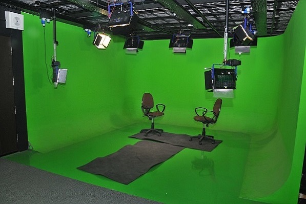 Trinity Studio green matte studio for recording and photo shoots in Chennai